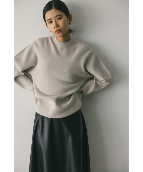 STYLEMIXER（スタイルミキサー）の「ショルダーフォルムニット（ニット/セーター・レディース・サックスブルー/ブラック/キャメル/アイボリー・FREE）」の5枚目の写真