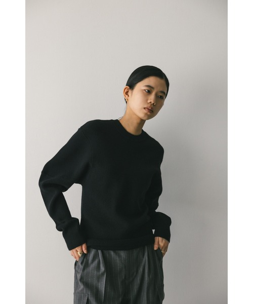 STYLEMIXER（スタイルミキサー）の「ショルダーフォルムニット（ニット/セーター・レディース・サックスブルー/ブラック/キャメル/アイボリー・FREE）」の16枚目の写真