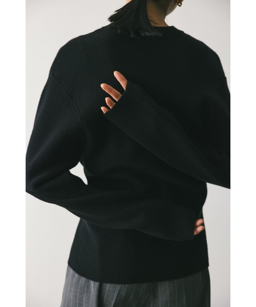 STYLEMIXER（スタイルミキサー）の「ショルダーフォルムニット（ニット/セーター・レディース・サックスブルー/ブラック/キャメル/アイボリー・FREE）」の21枚目の写真