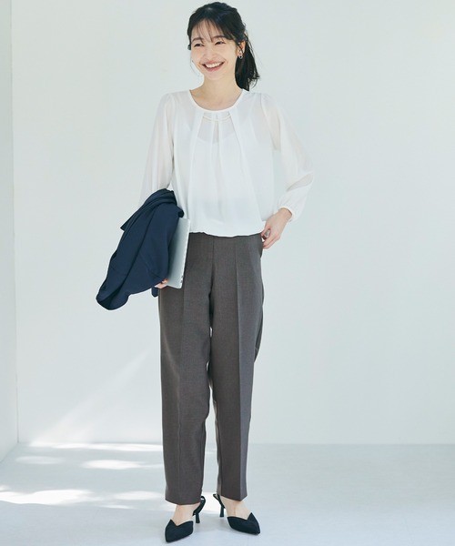 coca(coca)(コカ)の「ウールライクセットアップスーツ(セットアップ・レディース・チャコール/ライトベージュ・M/L)」の13枚目の写真