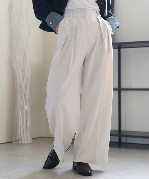 ULEULA（ウルア）の「ルーズワイドタックパンツ/美脚パンツ（その他パンツ・レディース・グレー/ブラック/アイボリー・FREE）」の22枚目の写真