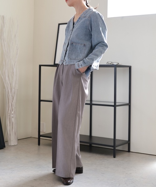 ULEULA（ウルア）の「ルーズワイドタックパンツ/美脚パンツ（その他パンツ・レディース・グレー/ブラック/アイボリー・FREE）」の14枚目の写真