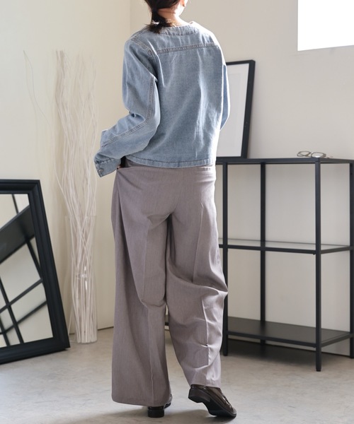 ULEULA（ウルア）の「ルーズワイドタックパンツ/美脚パンツ（その他パンツ・レディース・グレー/ブラック/アイボリー・FREE）」の15枚目の写真