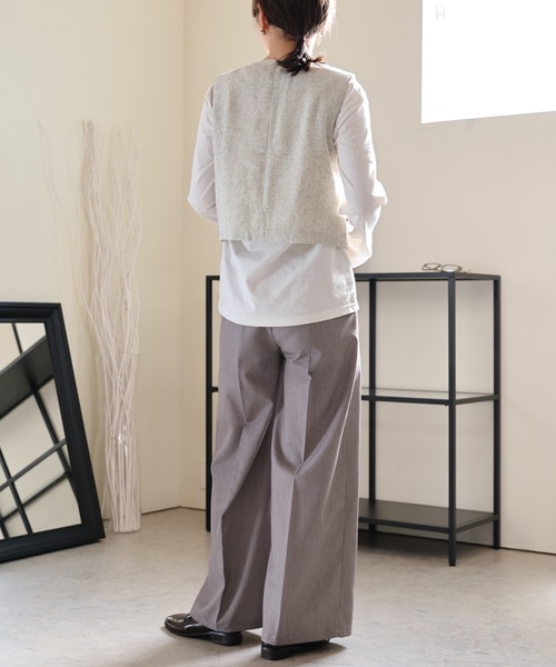 ULEULA（ウルア）の「ルーズワイドタックパンツ/美脚パンツ（その他パンツ・レディース・グレー/ブラック/アイボリー・FREE）」の11枚目の写真