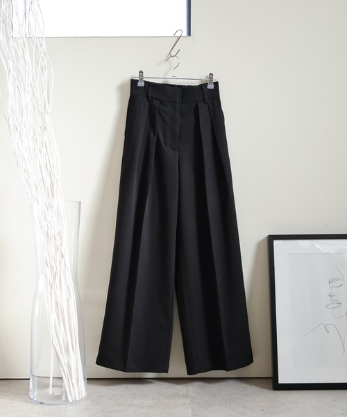 ULEULA（ウルア）の「ルーズワイドタックパンツ/美脚パンツ（その他パンツ・レディース・グレー/ブラック/アイボリー・FREE）」の20枚目の写真