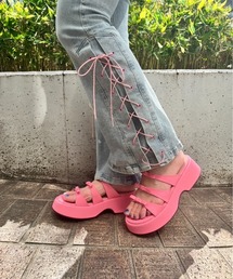 MORE self LOVE | サイドレースアップデニム(デニムパンツ)