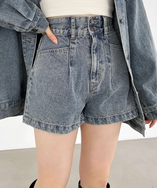 Heather（ヘザー）の「Denim Short Pants　994795（デニムパンツ・レディース・ブルー/ブラック/ブルー系・S/M）」の3枚目の写真