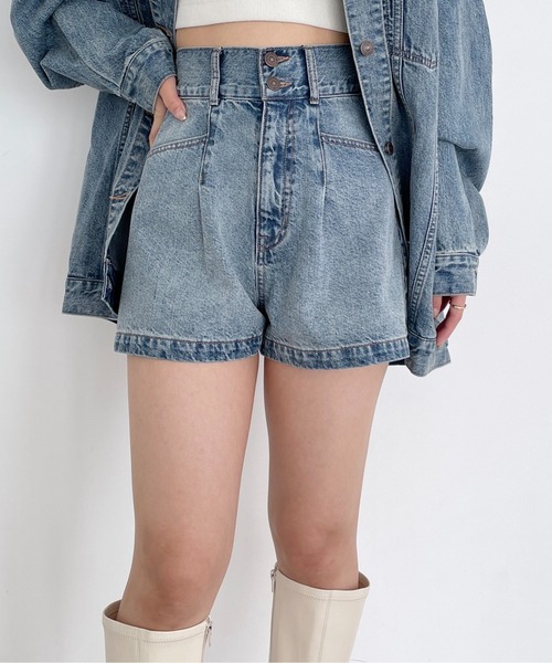 Heather（ヘザー）の「Denim Short Pants　994795（デニムパンツ・レディース・ブルー/ブラック/ブルー系・S/M）」の2枚目の写真