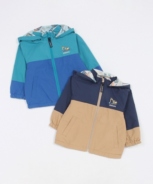 kladskap（クレードスコープ）の「乗り物リバーシブルウィンドブレーカー（マウンテンパーカー・キッズ・ベージュ/ブルー・90cm/120cm/130cm/110cm）」の3枚目の写真