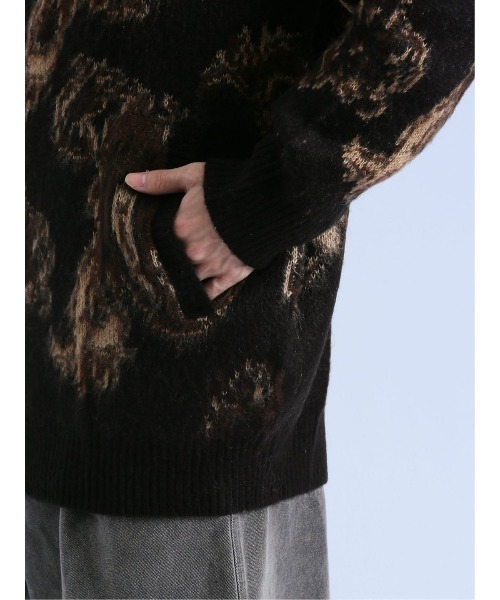 semantic design（セマンティックデザイン）の「【オーバーサイズ】セマンティックデザイン モヘアタッチ ペイズリー Vネック ニットカーディガン（カーディガン/ボレロ・メンズ・グレー/ブラック・LARGE/MEDIUM）」の20枚目の写真