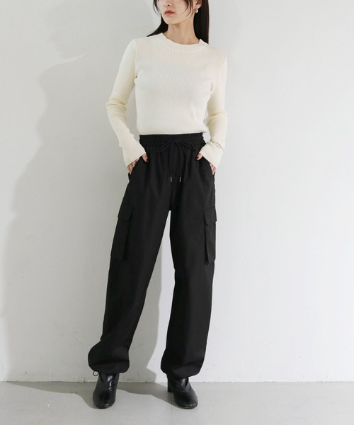 cheriella（シェリエラ）の「【cheriella】WEB限定前後２WAYバックスリットリブニット（ニット/セーター・レディース・アイボリー/ブルーグレー/オレンジ/ライトグレー/ブラック・M）」の15枚目の写真