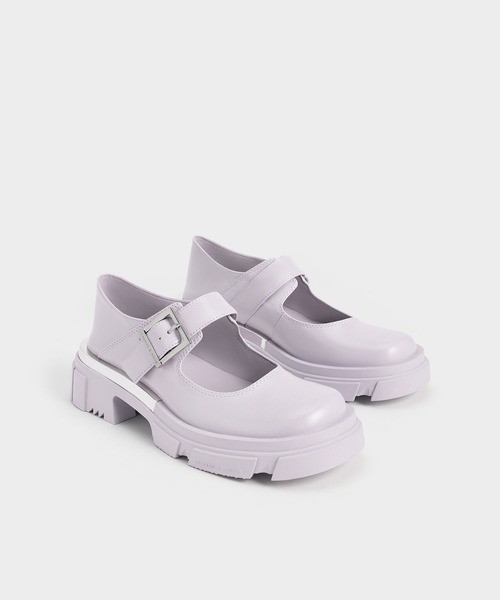 Charles & Keith Dakota メタリックアクセントメリージェーン Dakota ダコタ メタリックアクセントメリージェーン - Black