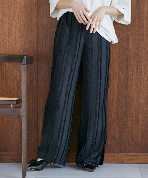 VIS（ビス）の「フリンジパンツ（スラックス・レディース・ミント/キナリ/ブラック・FREE）」の12枚目の写真