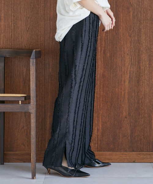 VIS（ビス）の「フリンジパンツ（スラックス・レディース・ミント/キナリ/ブラック・FREE）」の13枚目の写真