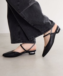 HIMIKO | 【HIMIKO】【撥水】ローヒールバックストラップパンプス/641212(パンプス)