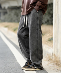完売　ダークグレー デニム　ワイド　イージーパンツ ワンフォークロージング 1111clothing カーゴパンツ メンズ