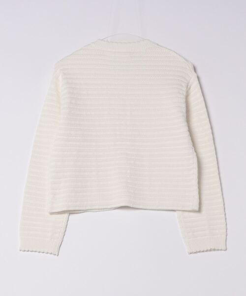 Marilyn Moon（マリリンムーン）の「クロシェボーダージャケットパールカーディガン（カーディガン/ボレロ・レディース・スミクロ/ピンク/オフホワイト/ミント・FREE）」の5枚目の写真