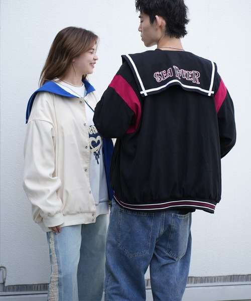 ラッドミュージシャン　スタンドカラー　ジャンパー　ゆったり 2224351_17.jpg