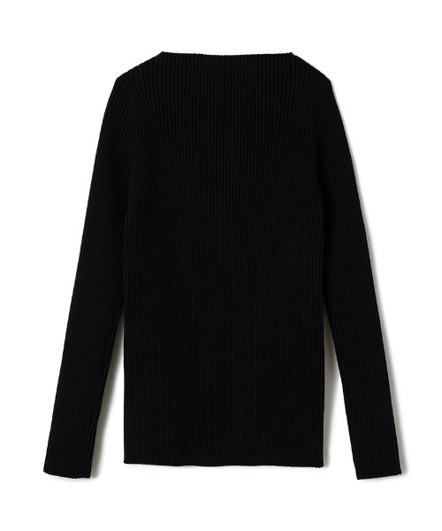 PERVERZE Cross Neck Rib Line Tops