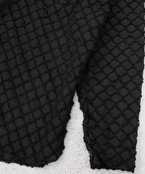 Shoowtime（ショウタイム）の「ダイヤモンドブロックパターンルーズシアーシャツ（シャツ/ブラウス・メンズ・ホワイト/ブラック・MEDIUM/LARGE）」の10枚目の写真