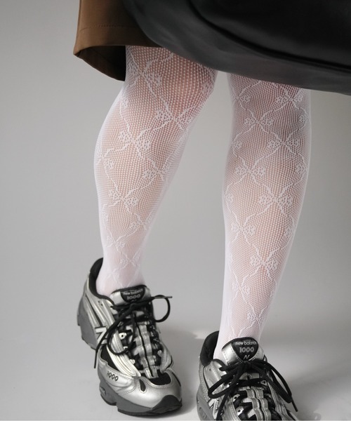 セール】【 Port / ポート 】 フレンチガーリー リボン 編みタイツ_
