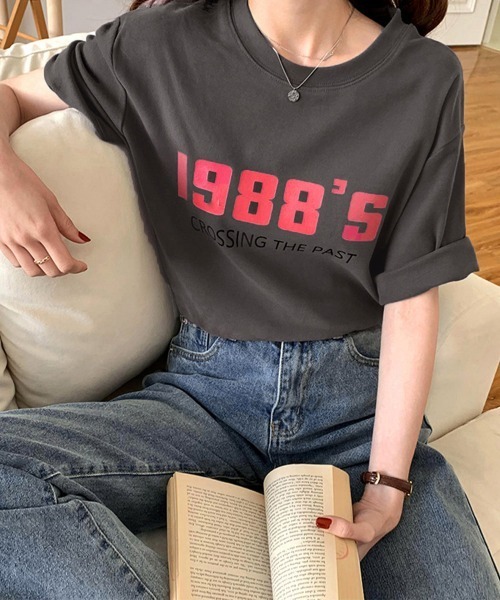 Miniministore(ミニミニストア)の「ロゴプリント tシャツ 半袖クルーネック(Tシャツ/カットソー・レディース・ダークグレー/ホワイト/ライトグレー・2XL/XL/L)」の3枚目の写真