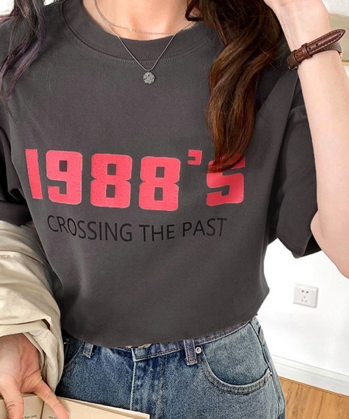 Miniministore(ミニミニストア)の「ロゴプリント tシャツ 半袖クルーネック(Tシャツ/カットソー・レディース・ダークグレー/ホワイト/ライトグレー・2XL/XL/L)」の5枚目の写真