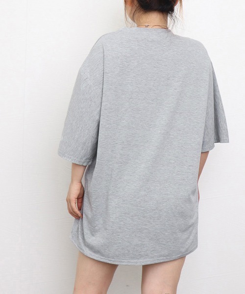 Miniministore(ミニミニストア)の「ロゴプリント tシャツ 半袖クルーネック(Tシャツ/カットソー・レディース・ダークグレー/ホワイト/ライトグレー・2XL/XL/L)」の8枚目の写真