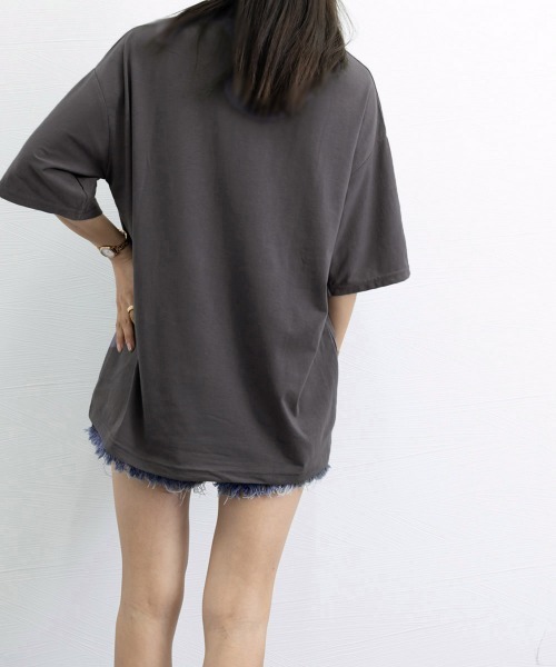 Miniministore(ミニミニストア)の「ロゴプリント tシャツ 半袖クルーネック(Tシャツ/カットソー・レディース・ダークグレー/ホワイト/ライトグレー・2XL/XL/L)」の11枚目の写真