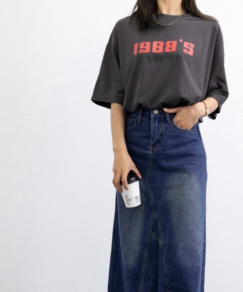 Miniministore(ミニミニストア)の「ロゴプリント tシャツ 半袖クルーネック(Tシャツ/カットソー・レディース・ダークグレー/ホワイト/ライトグレー・2XL/XL/L)」の13枚目の写真