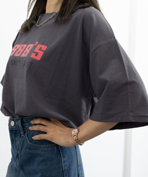 Miniministore(ミニミニストア)の「ロゴプリント tシャツ 半袖クルーネック(Tシャツ/カットソー・レディース・ダークグレー/ホワイト/ライトグレー・2XL/XL/L)」の16枚目の写真