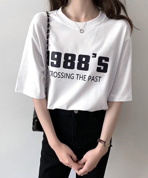 Miniministore(ミニミニストア)の「ロゴプリント tシャツ 半袖クルーネック(Tシャツ/カットソー・レディース・ダークグレー/ホワイト/ライトグレー・2XL/XL/L)」の22枚目の写真