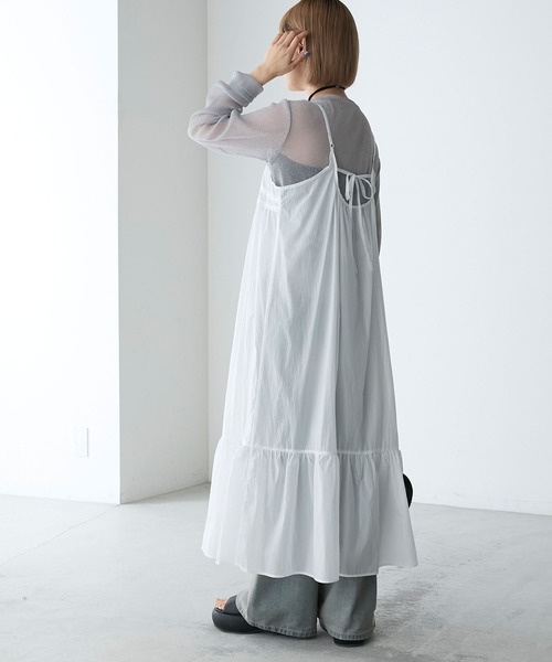 forksy.（フォルクシー）の「【forksy.】シアーコルセットキャミソールワンピース（ワンピース・レディース・ライトブルー/ブラック/オフホワイト・FREE）」の18枚目の写真