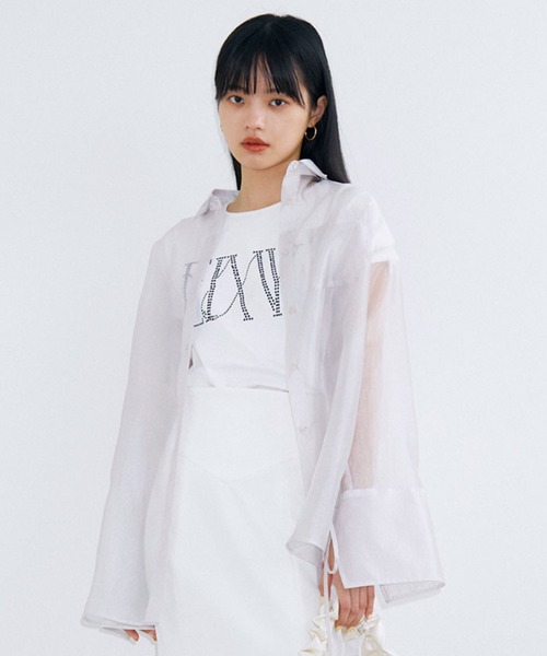 セール】パールロゴミニマルTシャツ（Tシャツ/カットソー）｜EIMY