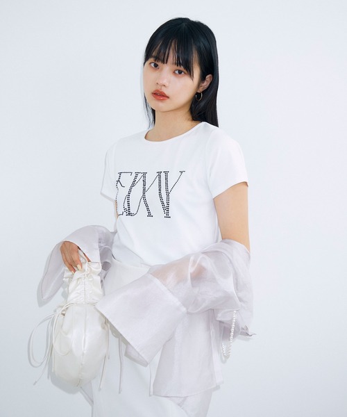 パールロゴミニマルTシャツ（Tシャツ/カットソー）｜eimy