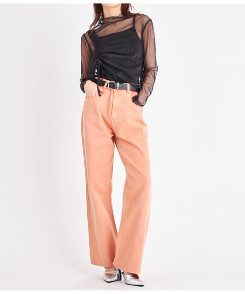 LATINA（ラティーナ）の「ラメチュール シアー シースルー シャーリング ハイネック 長袖（Tシャツ/カットソー・レディース・ブラック・FREE）」の9枚目の写真