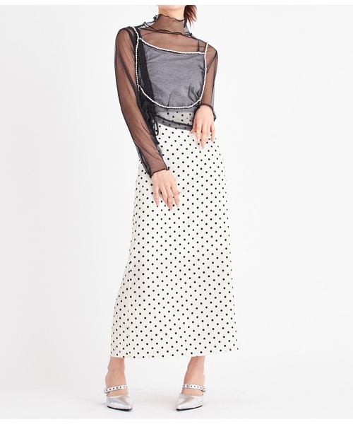 LATINA（ラティーナ）の「ラメチュール シアー シースルー シャーリング ハイネック 長袖（Tシャツ/カットソー・レディース・ブラック・FREE）」の15枚目の写真