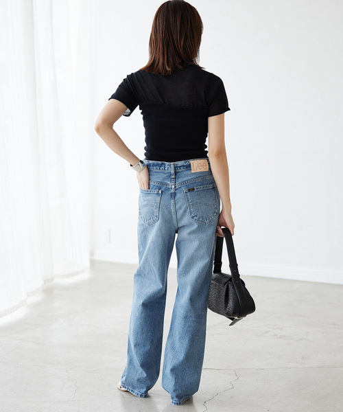 SLOBE IENA(スローブイエナ)の「【LEE/リー】ストレートダメージデニムパンツ(デニムパンツ・レディース・ブルー・36/38)」の3枚目の写真