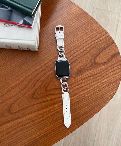 Me%（ミィパーセント）の「AppleWatchチェーンコンビバンド 111882（デジタル腕時計・レディース・ブラウン/アイボリー/ブラック・FREE）」の3枚目の写真