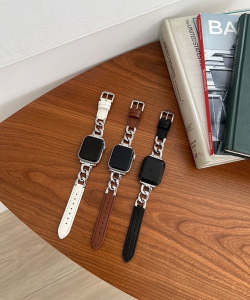 Me%（ミィパーセント）の「AppleWatchチェーンコンビバンド 111882（デジタル腕時計・レディース・ブラウン/アイボリー/ブラック・FREE）」の8枚目の写真