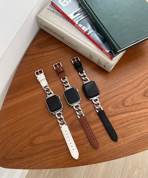 Me%（ミィパーセント）の「AppleWatchチェーンコンビバンド 111882（デジタル腕時計・レディース・ブラウン/アイボリー/ブラック・FREE）」の9枚目の写真