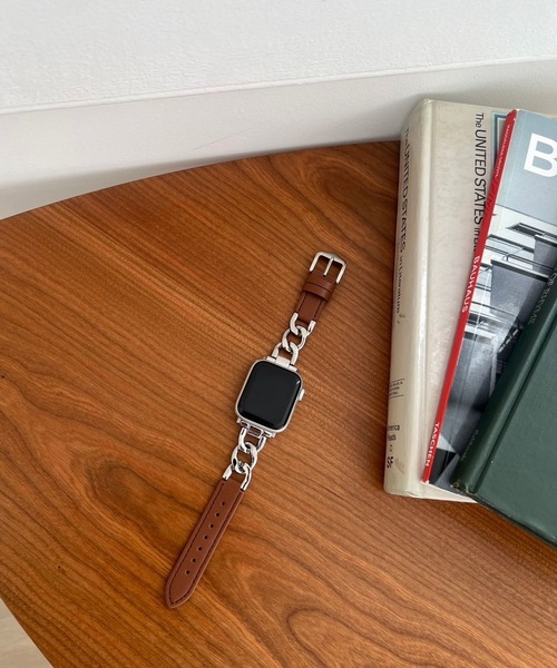 Me%（ミィパーセント）の「AppleWatchチェーンコンビバンド 111882（デジタル腕時計・レディース・ブラウン/アイボリー/ブラック・FREE）」の6枚目の写真