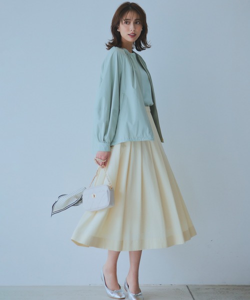 23区 S(ニジュウサンクチイサイサイズ)の「【洗える】コンフォートストレッチ 5分袖 ニット(ニット/セーター・レディース・ベージュ系/オレンジ系/ブルー系/スモーキーグリーン系/ネイビー系・32)」の9枚目の写真