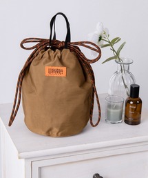 UNIVERSAL OVERALL（ユニバーサルオーバーオール）の「【94】【UNIVERSAL OVERALL/ユニバーサルオーバーオール】ワンポイント ブランドロゴ 2WAY カラーザイルナイロンポーチ/ 巾着バッグ/11L（ボディバッグ/ウエストポーチ）」