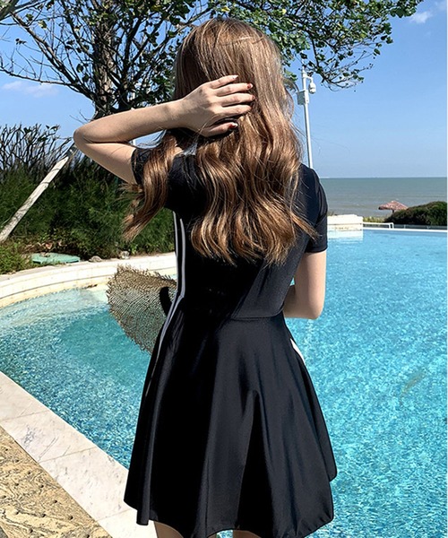  ★チューリップ袖Aラインシャツワンピース CALVIN KLEIN☆チューリップ袖Aラインシャツワンピース (Calvin