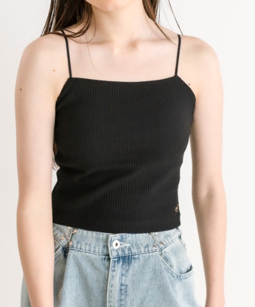 OLIVE des OLIVE(オリーブデオリーブ)の「チャーム付きカップ付きインナー 1041060590(キャミソール・レディース・オフホワイト/ブラック/ピンク/ブラック系その他・FREE)」の9枚目の写真