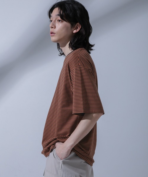 【セール】Anti Soaked(R) 汗染み防止 ボーダークルーネックTシャツ（Tシャツ/カットソー）｜nano･universe（ナノユニバース）