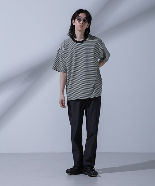 NANO universe(ナノユニバース)の「Anti Soaked(R) 汗染み防止 ボーダークルーネックTシャツ(Tシャツ/カットソー・メンズ・ブラック/ブラウン/ネイビー・S/M/L)」の22枚目の写真