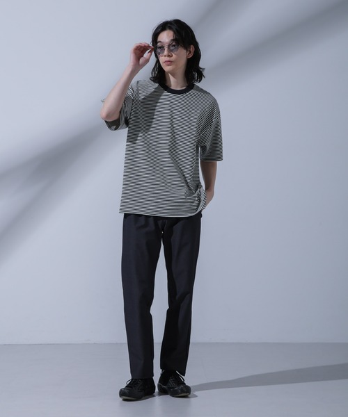 NANO universe(ナノユニバース)の「Anti Soaked(R) 汗染み防止 ボーダークルーネックTシャツ(Tシャツ/カットソー・メンズ・ブラック/ブラウン/ネイビー・S/M/L)」の12枚目の写真