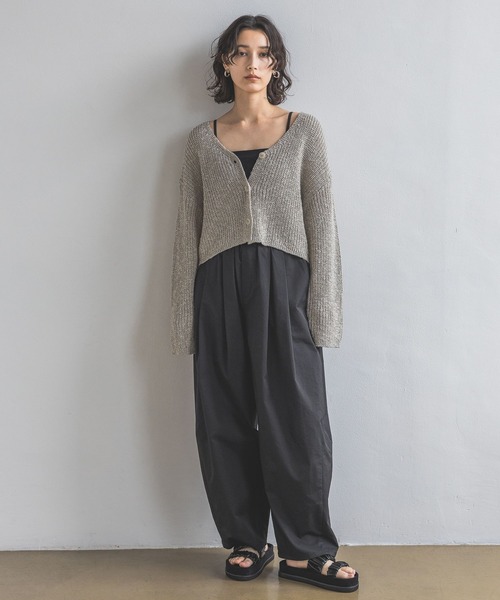 A part by（アパートバイ）の「≪追加2≫スパンコールVネックカーディガン（カーディガン/ボレロ・レディース・グレー/ブラック/ライトベージュ・FREE）」の11枚目の写真